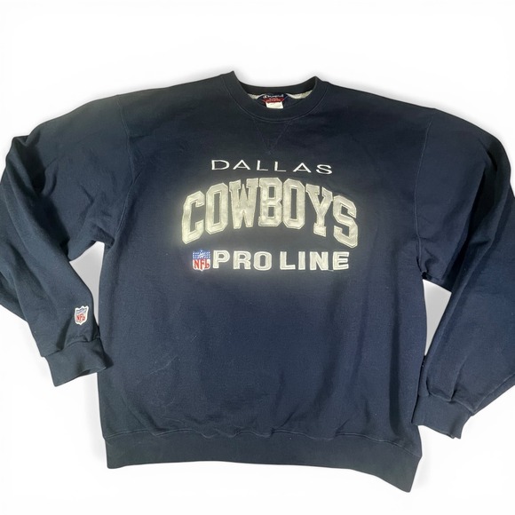 Champion Dallas Cowboys Sweatshirt Mens XXL Navy Blue NFL Pro Line Embroidered